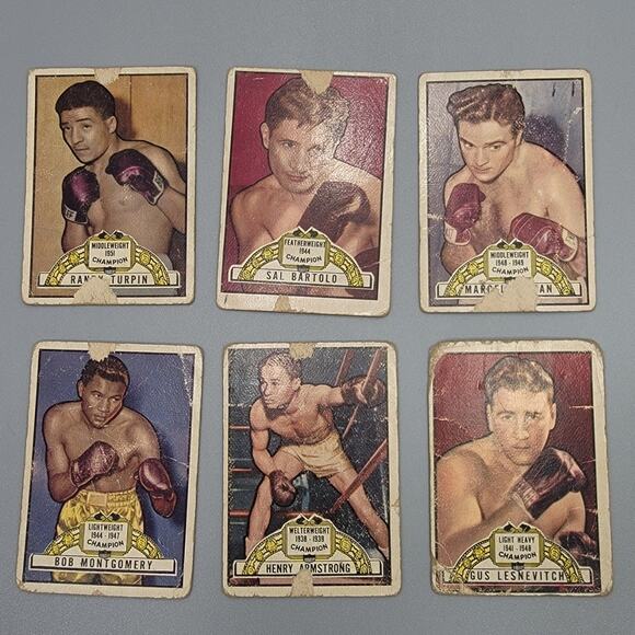 1951 Ringside Boxing Vintage Trading Card Lot of 6 Cards - Picture 1 of 8